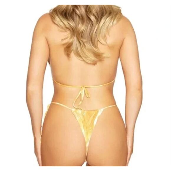 NWT Naked Wardrobe Bikini Set in Orange Swirl - Picture 3 of 11